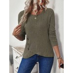 Women s Asymmetrical Hem Ribbed Tee